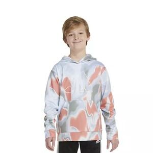 adidas Big Boys Long Sleeve Heat Map Printed Hoodie